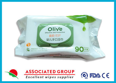 Strofinate bagnate Olive Effective del bambino materiale di Spunlace &amp; dimensione protettiva di 20cm * di 15