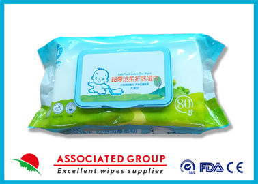 Thick Cotton Baby Wet Wipes , Fragrance Free Baby Wet Tissue With Non - Woven Fabric