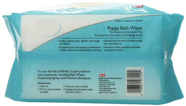 White Non Toxic Pet Cleaning Wipes For Dogs Disposable