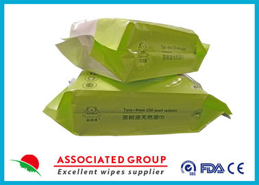 Tea - Tree Oil Baby Wet Tissue Pearl Dot 20 * 17cm Sticked Lid Z Folding Type