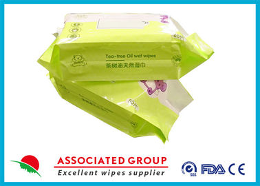 Tea - Tree Oil Baby Wet Tissue Pearl Dot 20 * 17cm Sticked Lid Z Folding Type