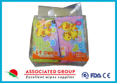 Scent Free Wet Wipe Tissues Carry - On Mini Packag Water Saving 8PCS * 10 Bags