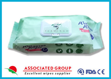 Antibacterial Disposable Bath Wipes , Skin Friendly Compostable Wet Wipes For Adult