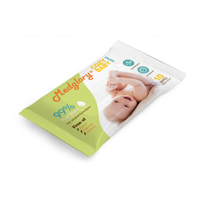 Compostable Baby Biodegradable Wet Wipes With Tea Tree Oil Chamomile Aloe Vera