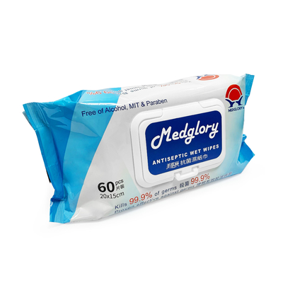 Non Alcohol Antibacterial Wet Wipes Clean Refreshing Scent Kills 99.99%