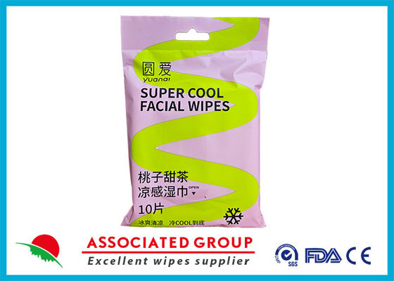 ISO 9001 Certificato Yuanai Peach Sweet Tea Acciugamani per raffreddamento Acciugamani per adulti ipoallergenici 15*20cm