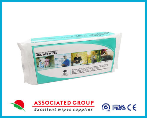 40pcs Premium Pulizia corpo intero asciugamani bagnati per adulti - Grande lusso fresco-sentire senza risciacquo senza profumi letto bagno
